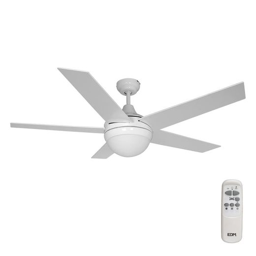 Ventilador De Techo Modelo Adriatico. Color Blanco. Potencia: 60W Aspas: Ø132Cm Con Mando A Distancia Edm