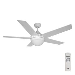 Ventilador De Techo Modelo Adriatico. Color Blanco. Potencia: 60W Aspas: Ø132Cm Con Mando A Distancia Edm