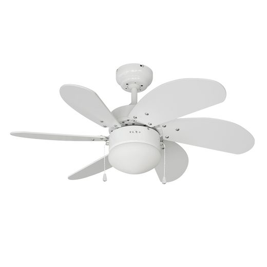 Ventilador De Techo Modelo Aral. Color Blanco. Potencia: 50W Aspas: Ø76Cm Edm