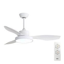 Ventilador De Techo Modelo Ártico. Color Blanco 120 Cm 38W + Luz 22W 2.160Lm 3.000K - 4.000K - 5.000K