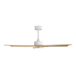 Ventilador De Techo Modelo Báltico Con 3 Aspas De Madera Ø132Cm Luz Led 3000/4000/6000K, 3Cct, Potencia: 20 W, Color Blanco