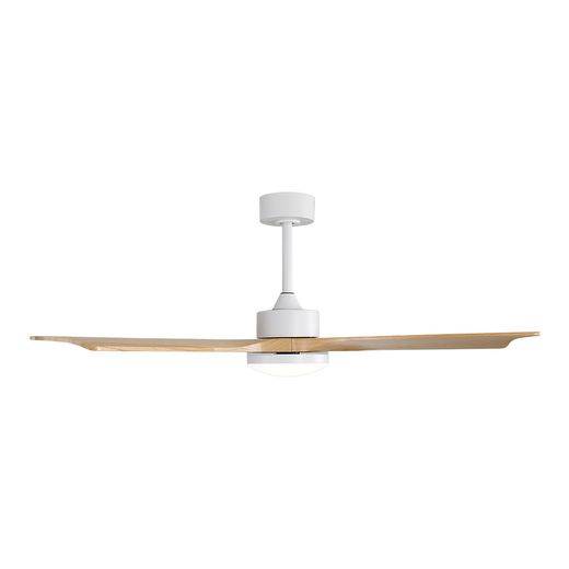 Ventilador De Techo Modelo Báltico Con 3 Aspas De Madera Ø132Cm Luz Led 3000/4000/6000K, 3Cct, Potencia: 20 W, Color Blanco