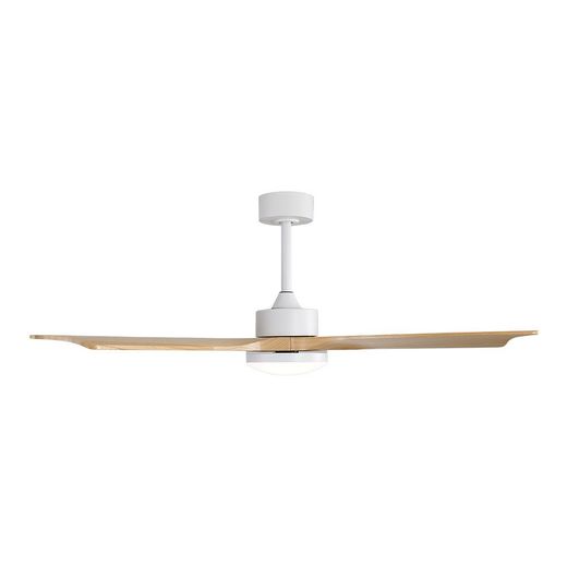 Ventilador De Techo Modelo Báltico Con 3 Aspas De Madera Ø132Cm Luz Led 3000/4000/6000K, 3Cct, Potencia: 20 W, Color Blanco
