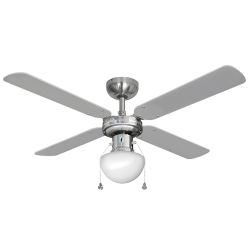 Ventilador De Techo Modelo Caribe. Color Cromado. Potencia: 50W Aspas: Ø102  Cm Edm
