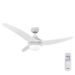 Ventilador De Techo Modelo Egeo. Color Blanco. Potencia: 60W Aspas: Ø122Cm Con Mando A Distancia Edm