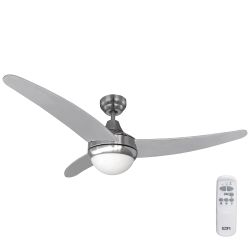 Ventilador De Techo Modelo Egeo. Color Cromado Potencia: 60W Aspas: Ø122Cm Con Mando A Distancia Edm