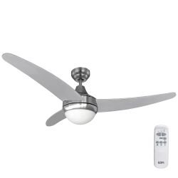 Ventilador De Techo Modelo Egeo. Color Cromado Potencia: 60W Aspas: Ø122Cm Con Mando A Distancia Edm