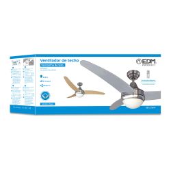 Ventilador De Techo Modelo Egeo. Color Cromado Potencia: 60W Aspas: Ø122Cm Con Mando A Distancia Edm