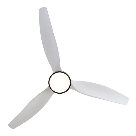 Ventilador De Techo Modelo Kara Con 3 Aspas Color Blanco Ø132Cm Luz Led 3000/4000/6000K, 3Cct, 30 W, Negro