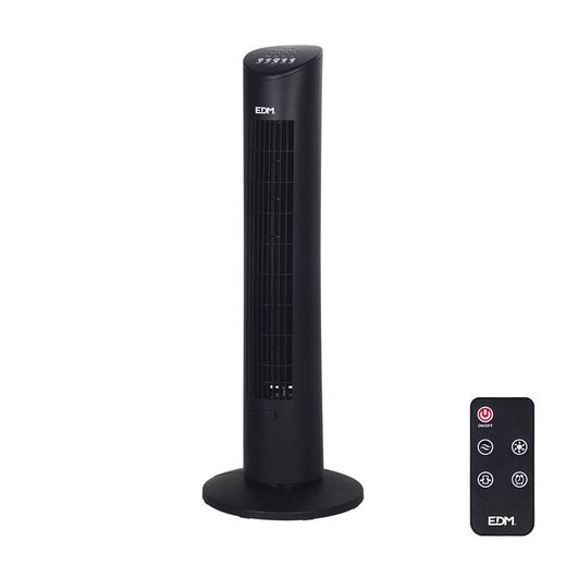 Ventilador De Torre. Potencia: 60 W, 54,8 Db, Mando A Distancia, Negro 28 X 78,3 Cm
