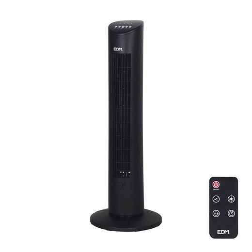 Ventilador De Torre. Potencia: 60 W, Mando A Distancia, Negro 28 X 78,3 Cm