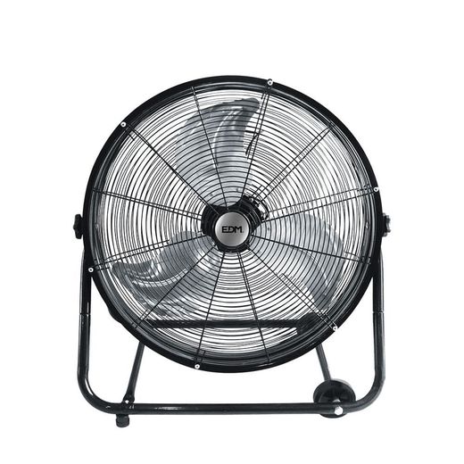 Ventilador Industrial De Suelo, Con Ruedas, Negro 180 W, 59,8 Db, Aspas Ø60 X 70 Cm