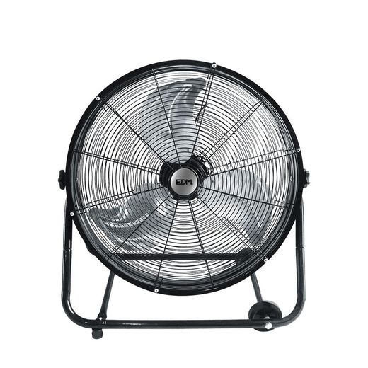 Ventilador Industrial De Suelo, Con Ruedas, Negro 180 W, Aspas Ø60 X 70 Cm