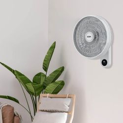 Ventilador Pared Mando A Distancia, Blanco, Potencia 55 W, 57,24 Db, Aspas Ø40 Cm
