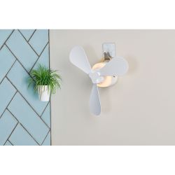 Ventilador De Sobremesa, Recargable Con Usb, 3 Aspas, 4 Velocidades, Con Mando