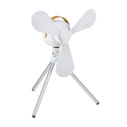 Ventilador De Sobremesa, Recargable Con Usb, 3 Aspas, 4 Velocidades, Con Mando