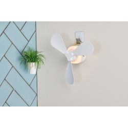 Ventilador De Sobremesa, Recargable Con Usb, 3 Aspas, 4 Velocidades, Con Mando