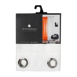 Visillo Con Ollaos Color Blanco Roto 140 X 240 Cm