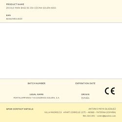 Zocalo Para Base De 25A Cocina Solera 6833